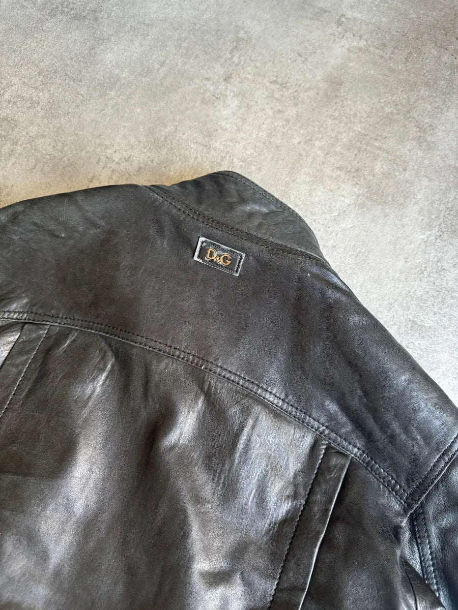 AW2006 Dolce & Gabbana Symmetrical Biker Leather Jacket pcsDfJH 6