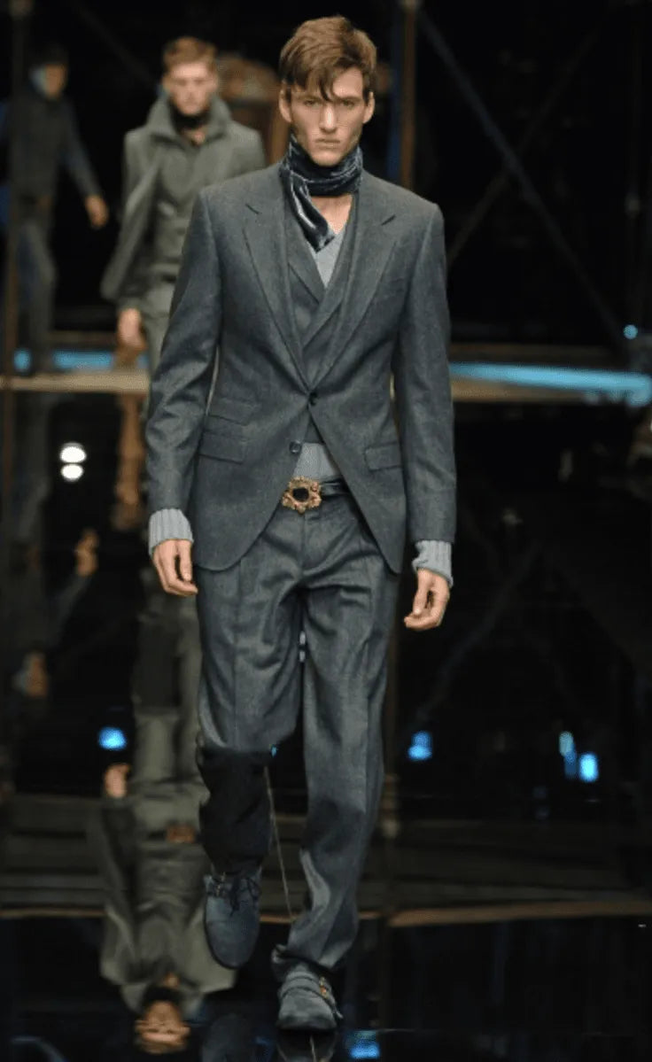 AW2006 Dolce & Gabbana Golden Angels Molding Buckle Brown Leather Belt nFVfPIZ 1