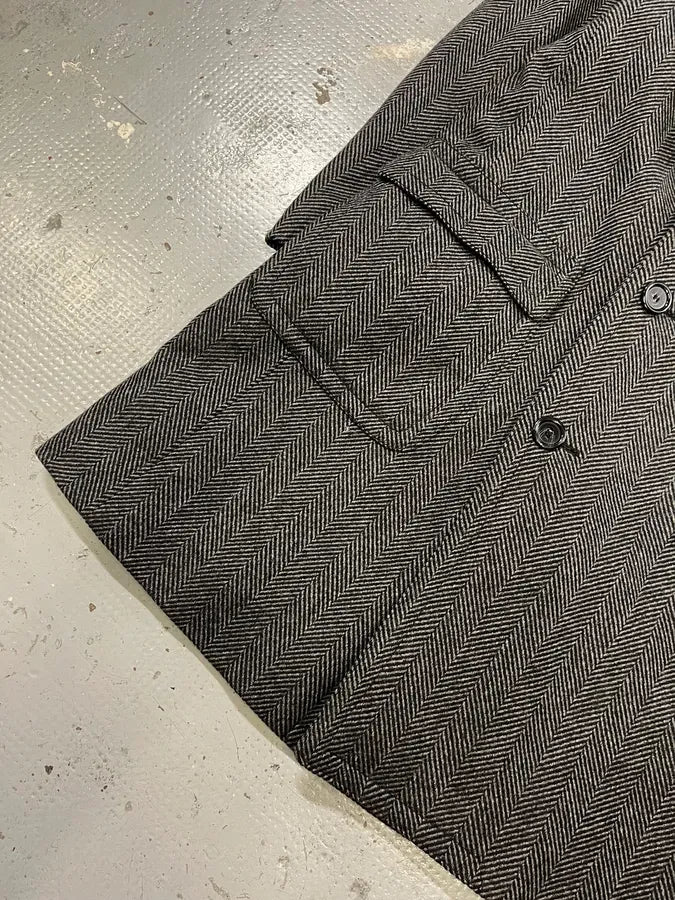 AW2006 Dolce & Gabbana Grey Wool Premium Fur Collar Royal Coat IavTiki 10