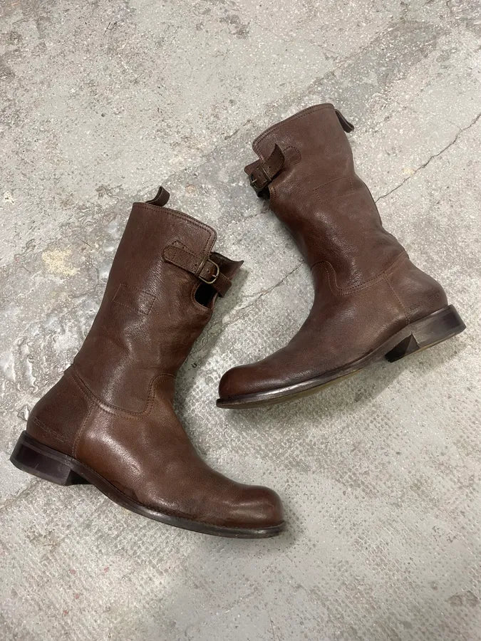 AW2006 Dsquared2 Brown Leather Ankle Boots (43eu/us9.5) wyNNeNZ 6