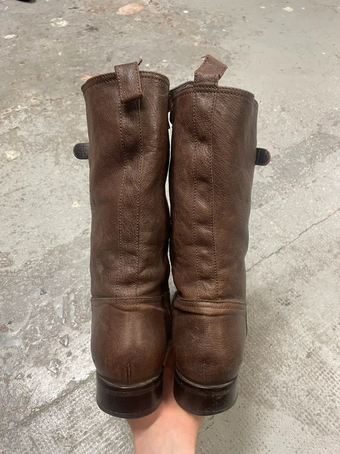 AW2006 Dsquared2 Brown Leather Ankle Boots (43eu/us9.5) wyNNeNZ 7