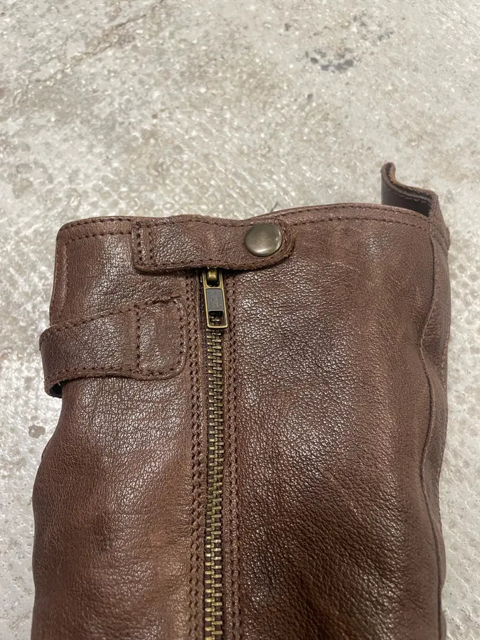 AW2006 Dsquared2 Brown Leather Ankle Boots (43eu/us9.5) wyNNeNZ 8