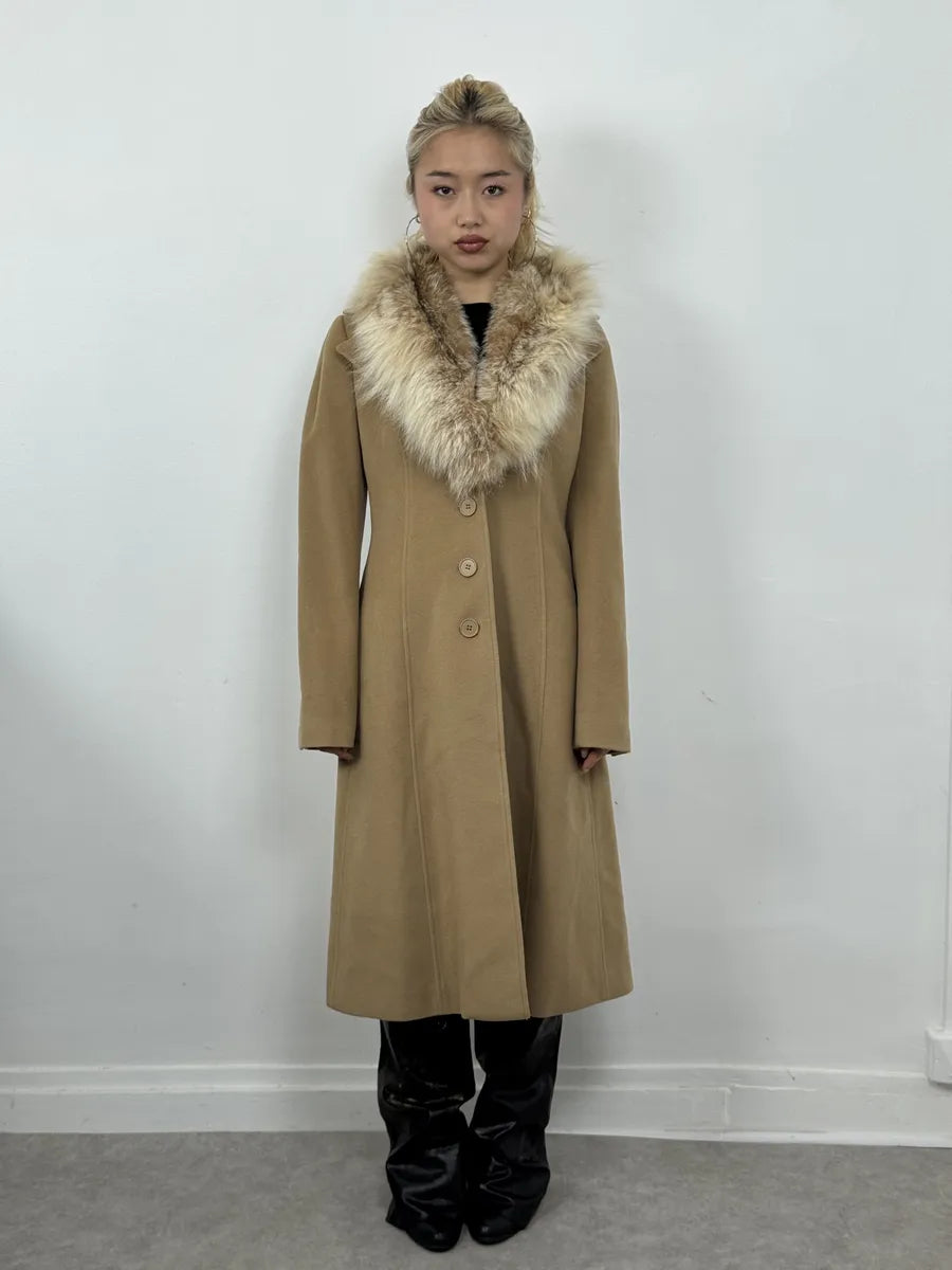 AW2006 Emporio Armani Beige Camel Wool & Cashmere Trench Coat cLEiWiA 0