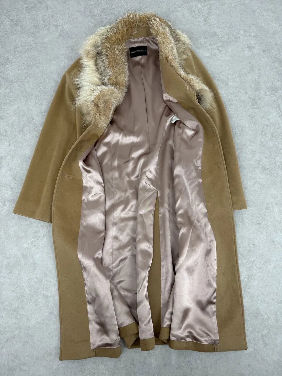 AW2006 Emporio Armani Beige Camel Wool & Cashmere Trench Coat cLEiWiA 5