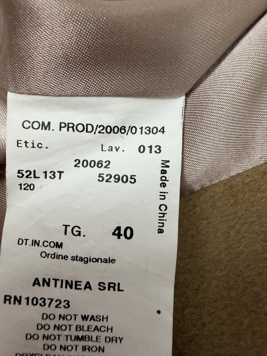 AW2006 Emporio Armani Beige Camel Wool & Cashmere Trench Coat cLEiWiA 7