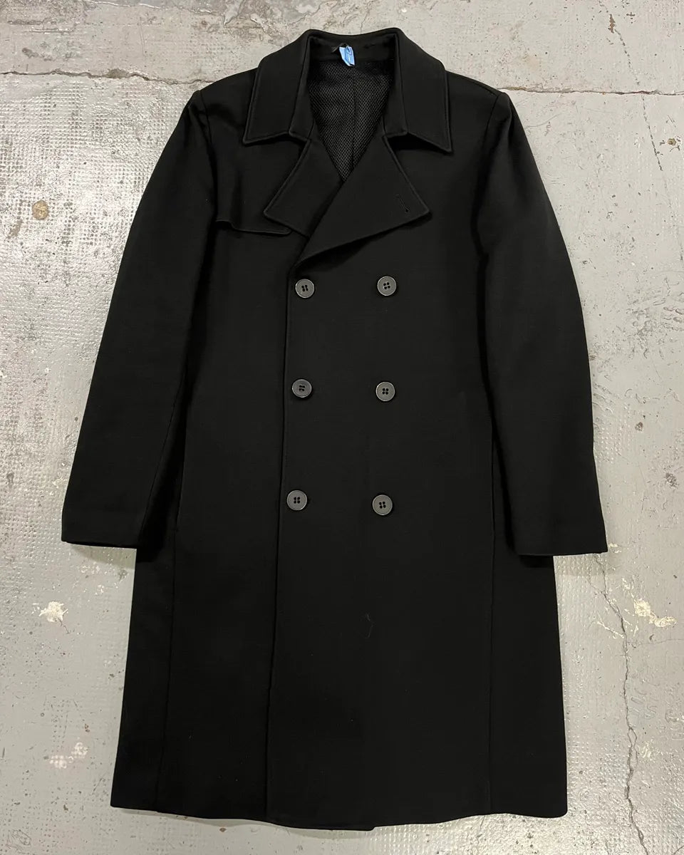 AW2006 Emporio Armani Black Classy Buttoned Long Coat ijSPeUk 0