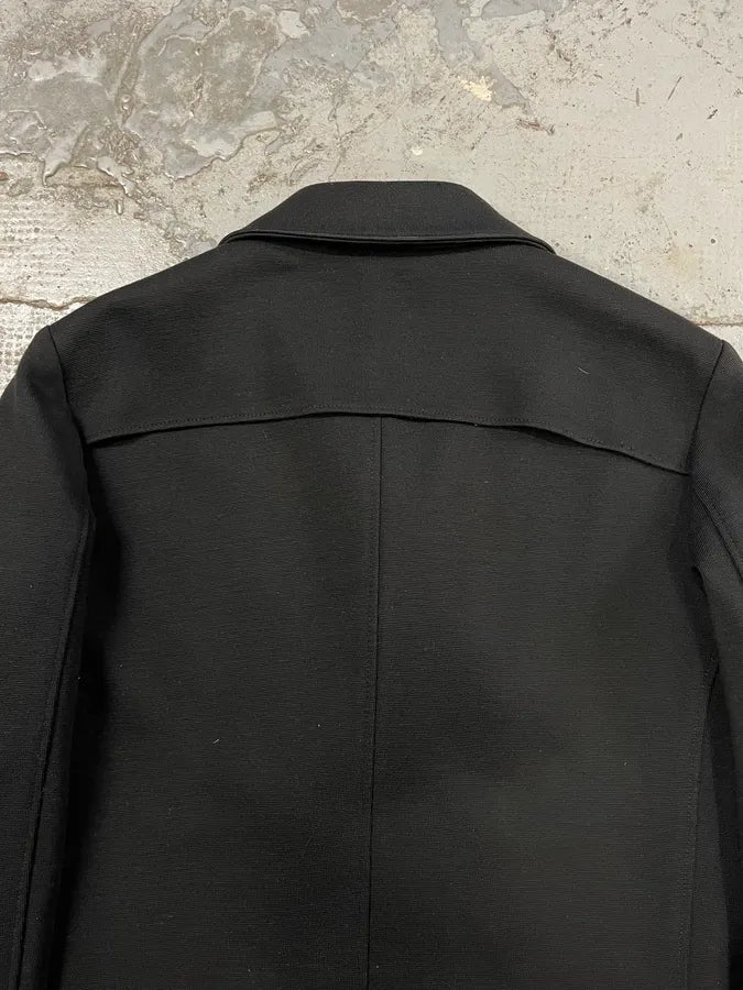 AW2006 Emporio Armani Black Classy Buttoned Long Coat ijSPeUk 7