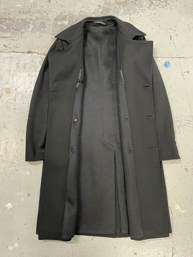 AW2006 Emporio Armani Black Classy Buttoned Long Coat ijSPeUk 8