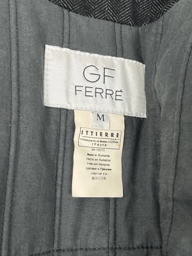 AW2006 Gianfranco Ferré Grey Officer Buttoned Bomber Jacket EwyOzYQ 9