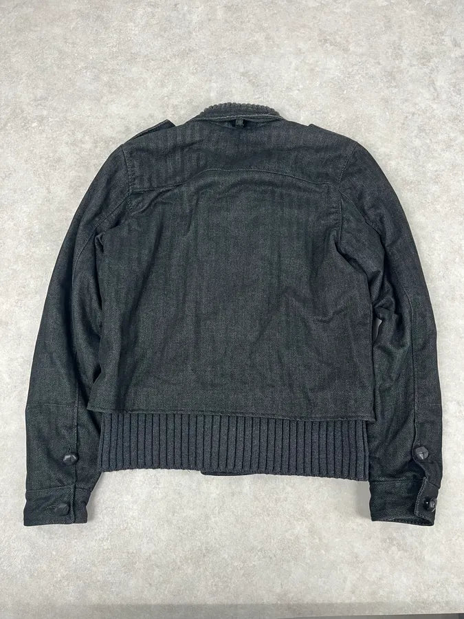 AW2006 Gianfranco Ferré Grey Officer Buttoned Bomber Jacket EwyOzYQ 5