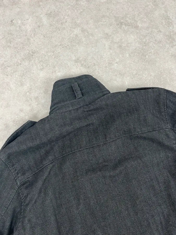 AW2006 Gianfranco Ferré Grey Officer Buttoned Bomber Jacket EwyOzYQ 6