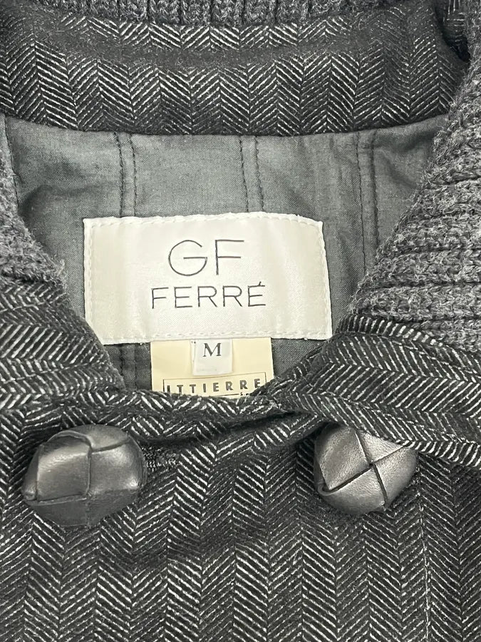 AW2006 Gianfranco Ferré Grey Officer Buttoned Bomber Jacket EwyOzYQ 10
