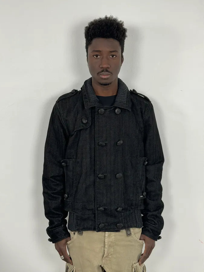 AW2006 Gianfranco Ferré Grey Officer Buttoned Bomber Jacket EwyOzYQ 1