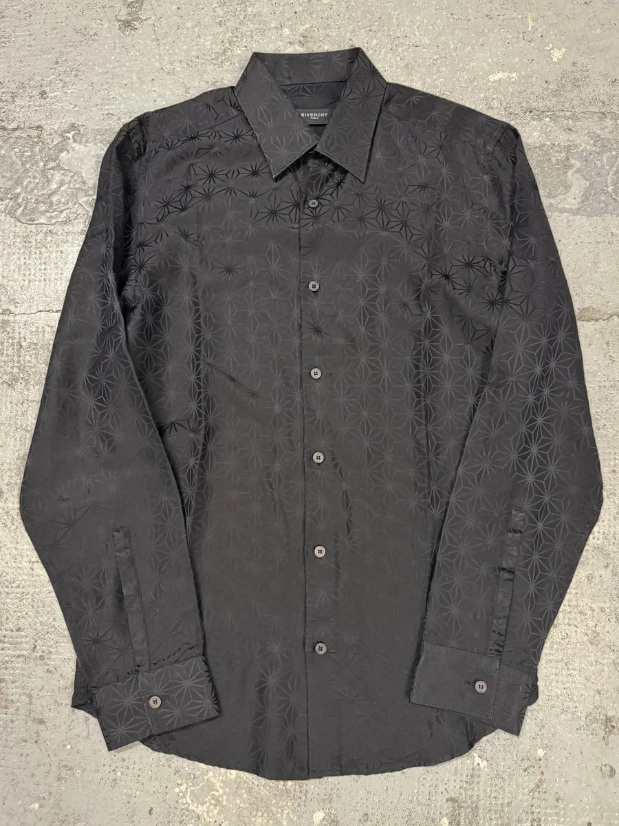 AW2006 Givenchy Black Silk Contemporary Shirt XEHfNPJ 0