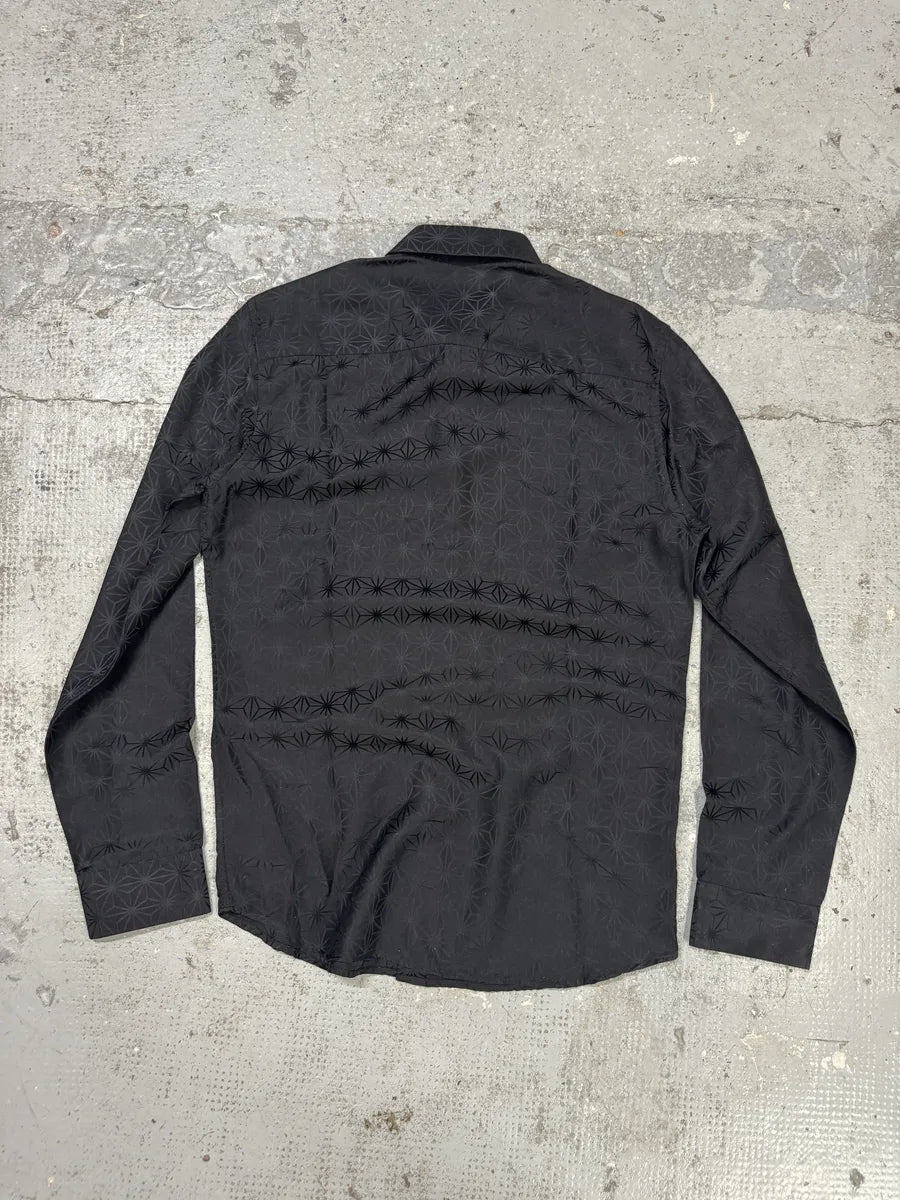 AW2006 Givenchy Black Silk Contemporary Shirt XEHfNPJ 6