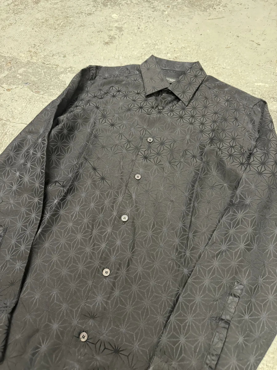 AW2006 Givenchy Black Silk Contemporary Shirt XEHfNPJ 8