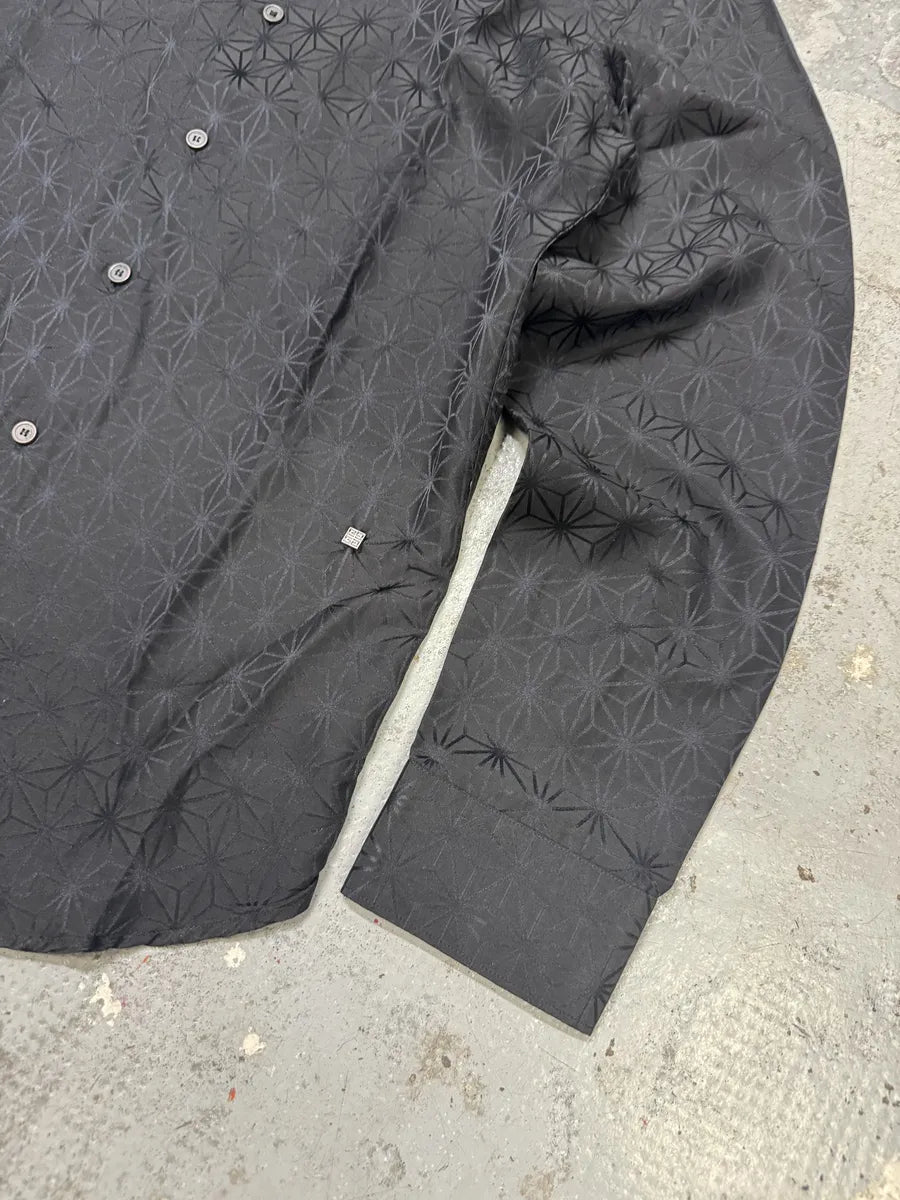 AW2006 Givenchy Black Silk Contemporary Shirt XEHfNPJ 9