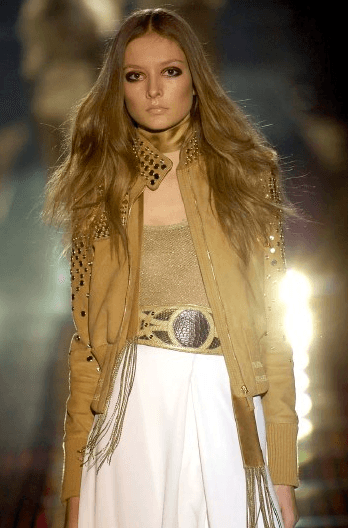AW2006 Gucci Beige Suede Studded Leather Jacket by Frida Giannini StdqYYs 1