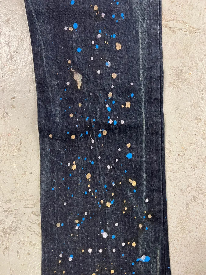 AW2006 Jean Paul Gaultier Distressed Painted Rebel Jeans PaQekJU 4