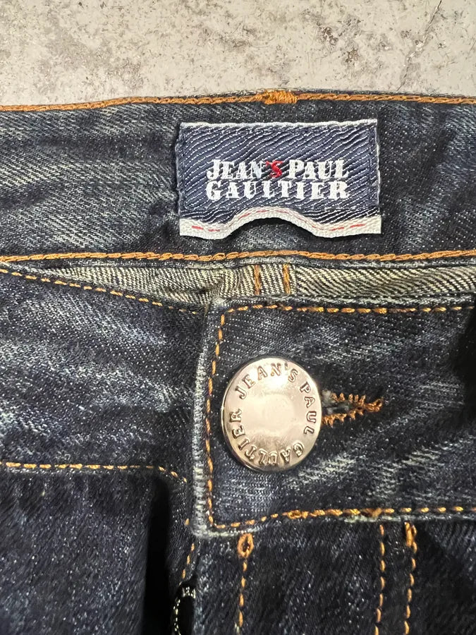 AW2006 Jean Paul Gaultier Distressed Painted Rebel Jeans PaQekJU 5