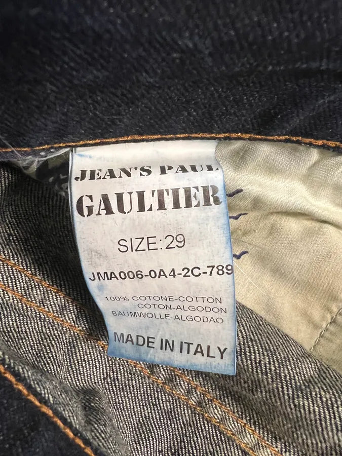 AW2006 Jean Paul Gaultier Distressed Painted Rebel Jeans PaQekJU 8