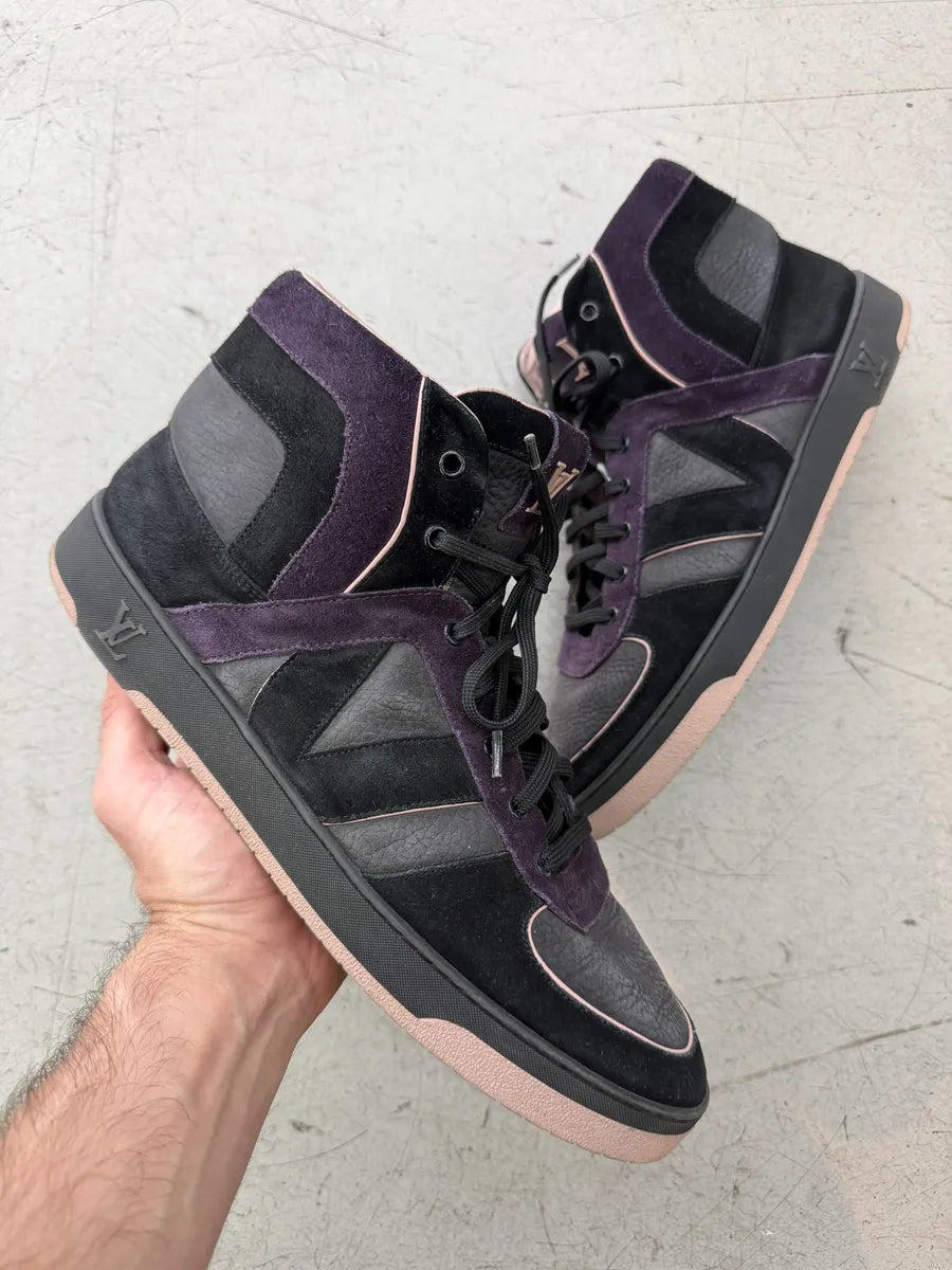 AW2006 Louis Vuitton Black & Purple High Sneakers by Marc Jacobs vicJLEr 0