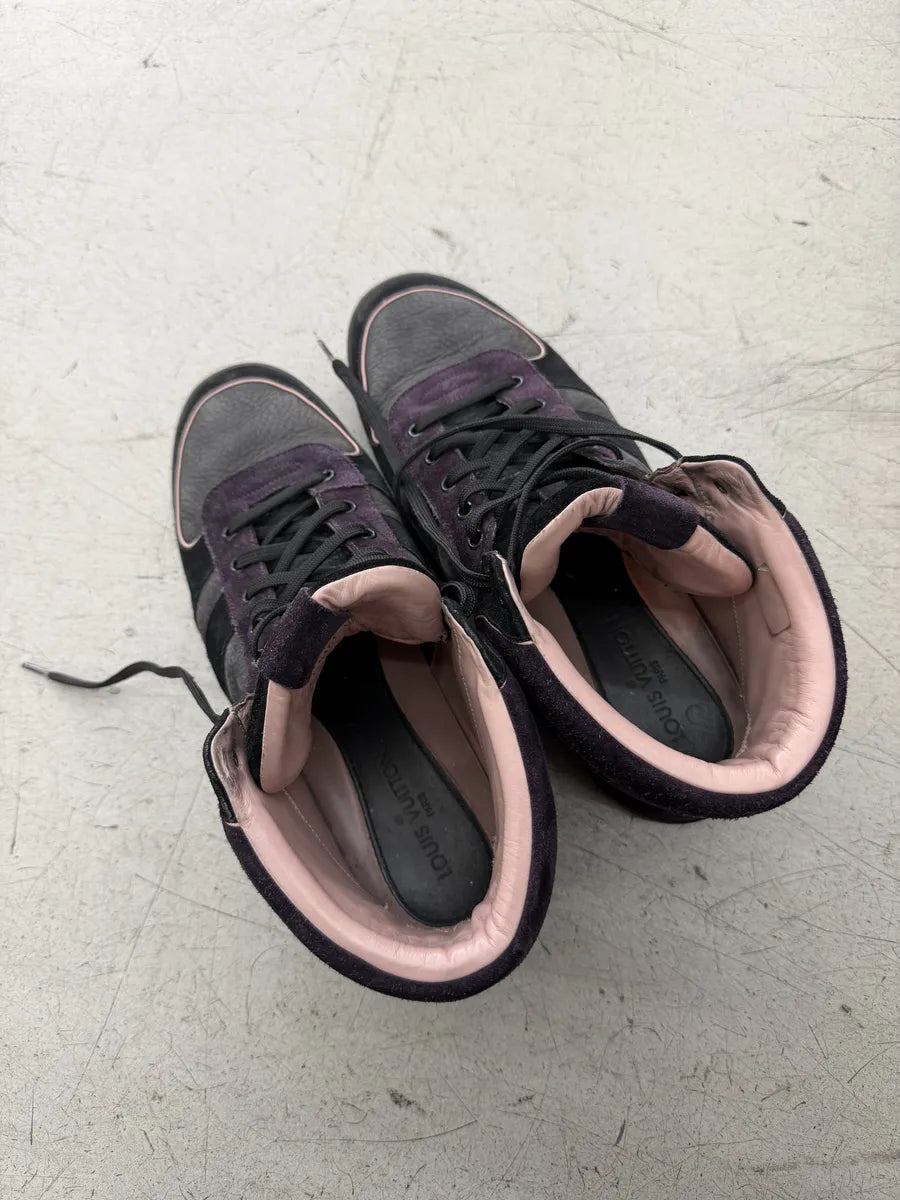AW2006 Louis Vuitton Black & Purple High Sneakers by Marc Jacobs vicJLEr 1