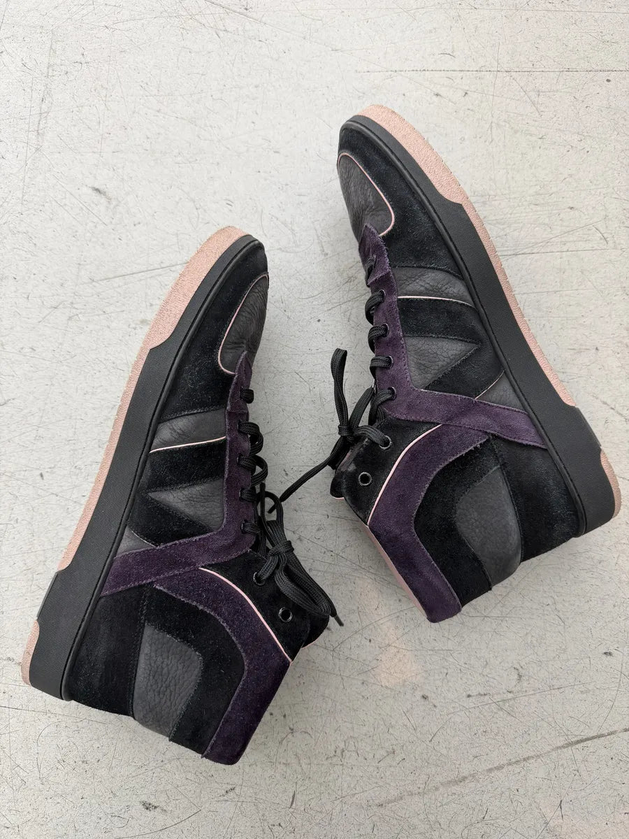 AW2006 Louis Vuitton Black & Purple High Sneakers by Marc Jacobs vicJLEr 2