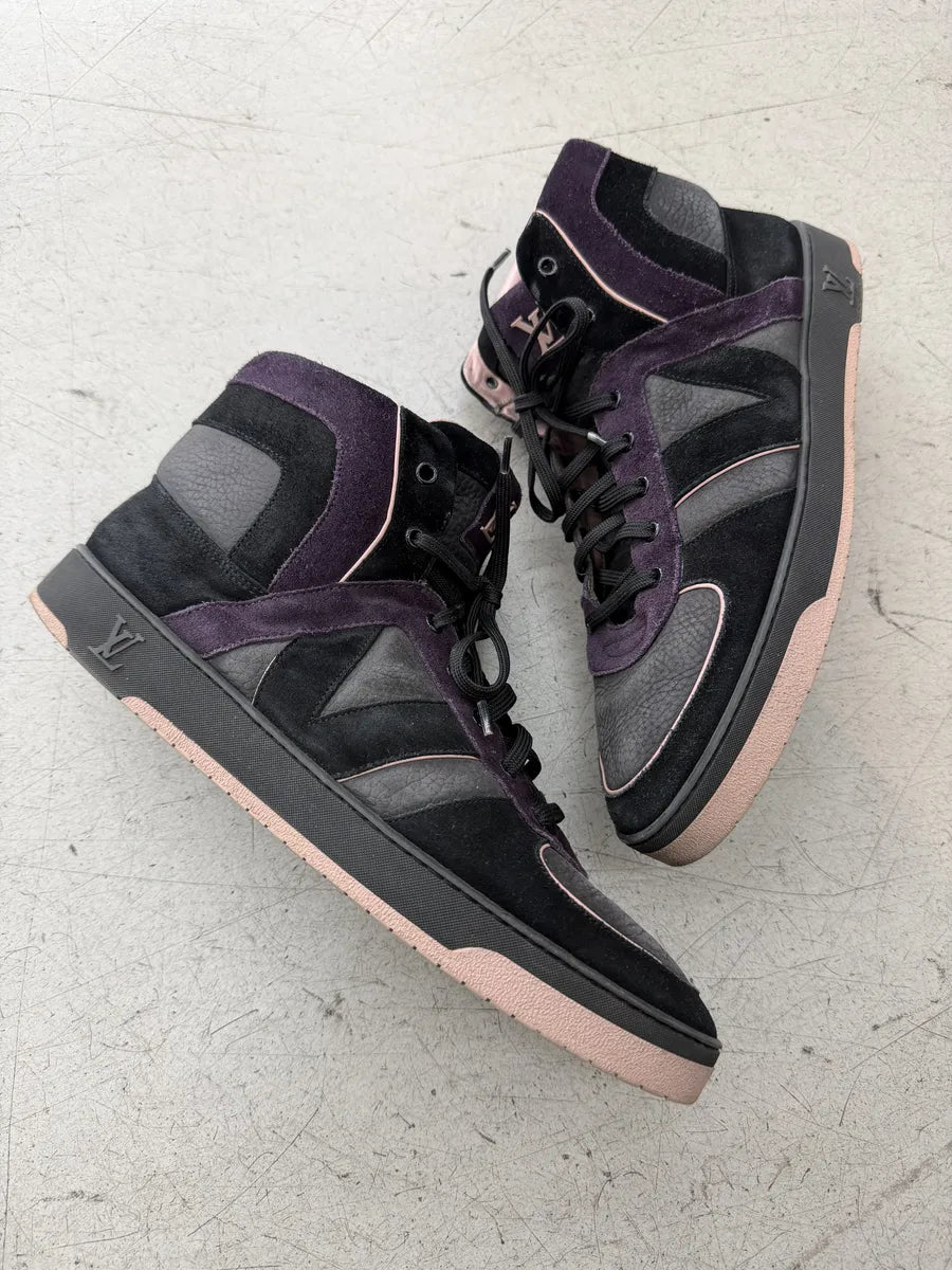 AW2006 Louis Vuitton Black & Purple High Sneakers by Marc Jacobs vicJLEr 5