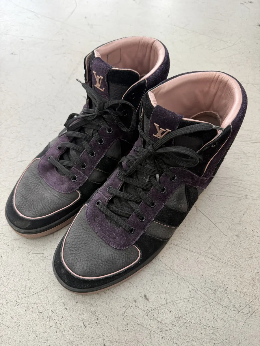 AW2006 Louis Vuitton Black & Purple High Sneakers by Marc Jacobs vicJLEr 6