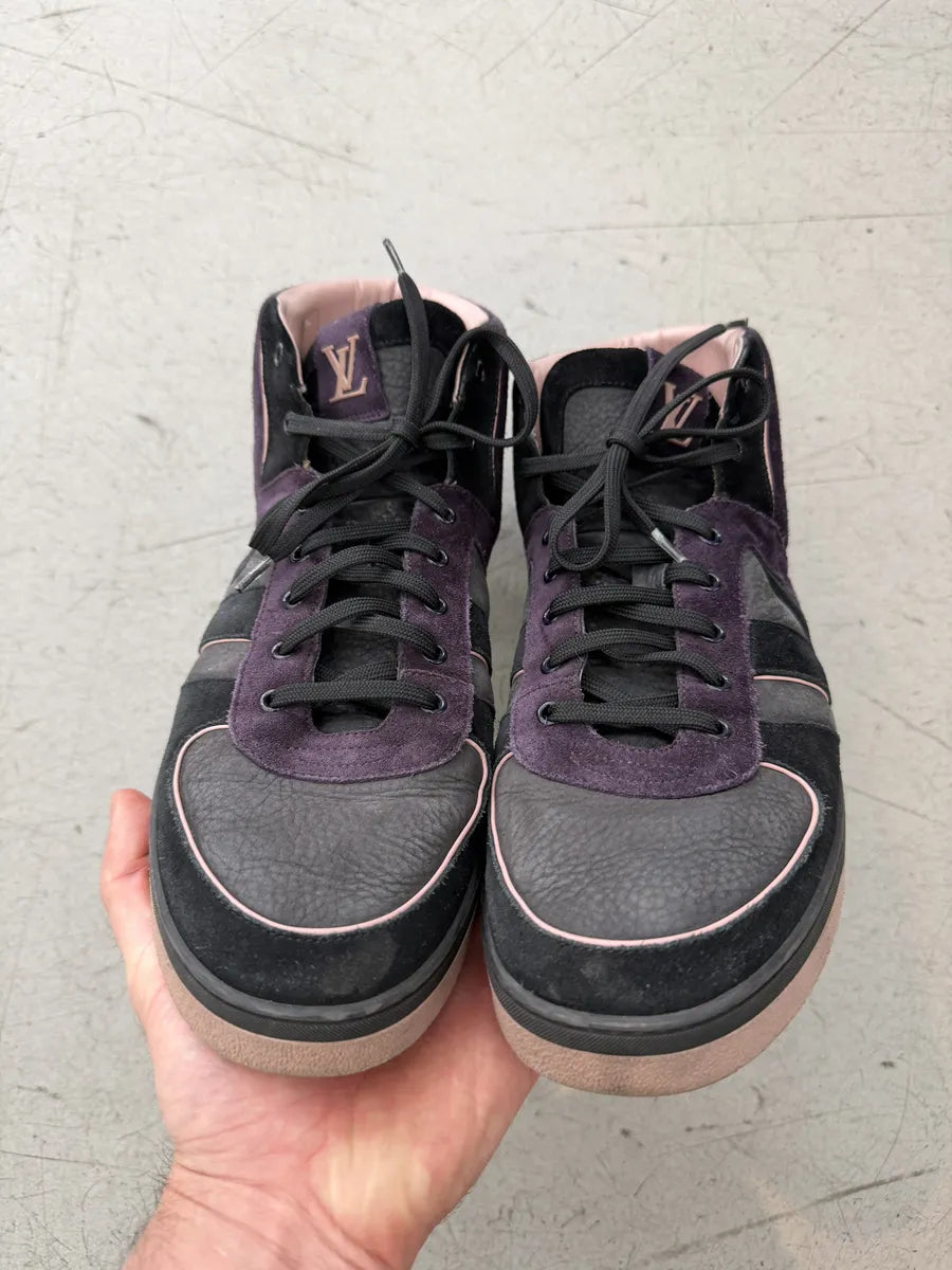 AW2006 Louis Vuitton Black & Purple High Sneakers by Marc Jacobs vicJLEr 7