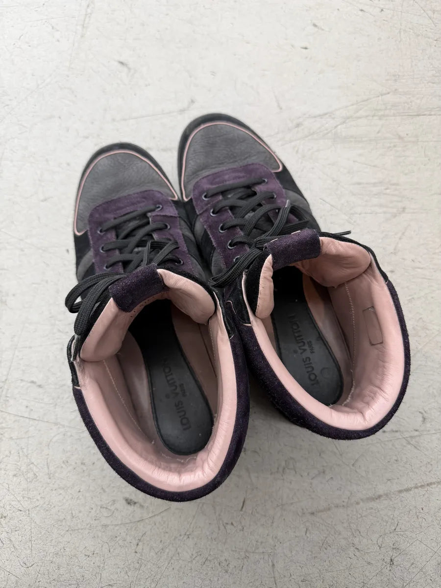 AW2006 Louis Vuitton Black & Purple High Sneakers by Marc Jacobs vicJLEr 8