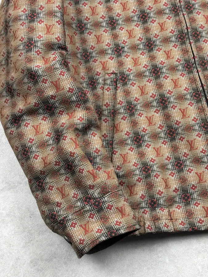 AW2005 Louis Vuitton Reversible Brown Beige Monogram Jacket ZgAclKo 13