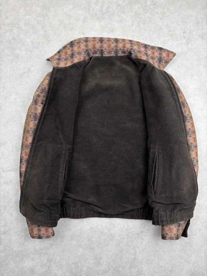 AW2005 Louis Vuitton Reversible Brown Beige Monogram Jacket ZgAclKo 15