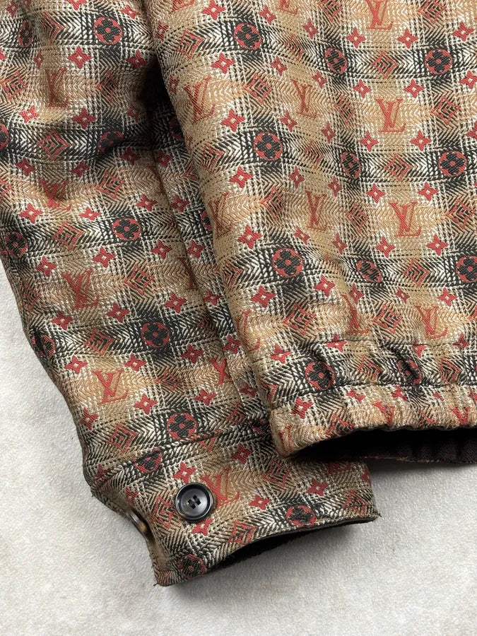 AW2005 Louis Vuitton Reversible Brown Beige Monogram Jacket ZgAclKo 14