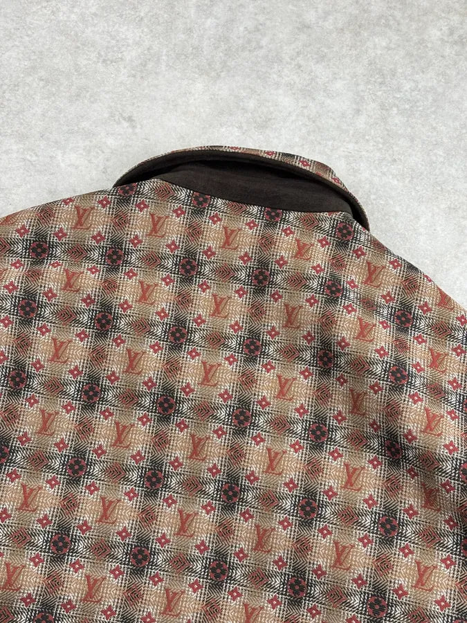AW2005 Louis Vuitton Reversible Brown Beige Monogram Jacket ZgAclKo 10
