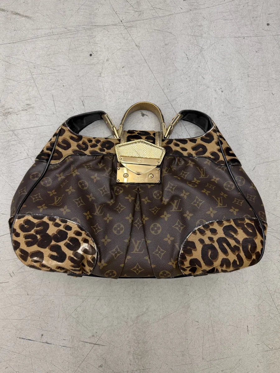 AW2006 Louis Vuitton Stephen Polly Boston Leopard Pony Hair Bag SjnZAEa 0