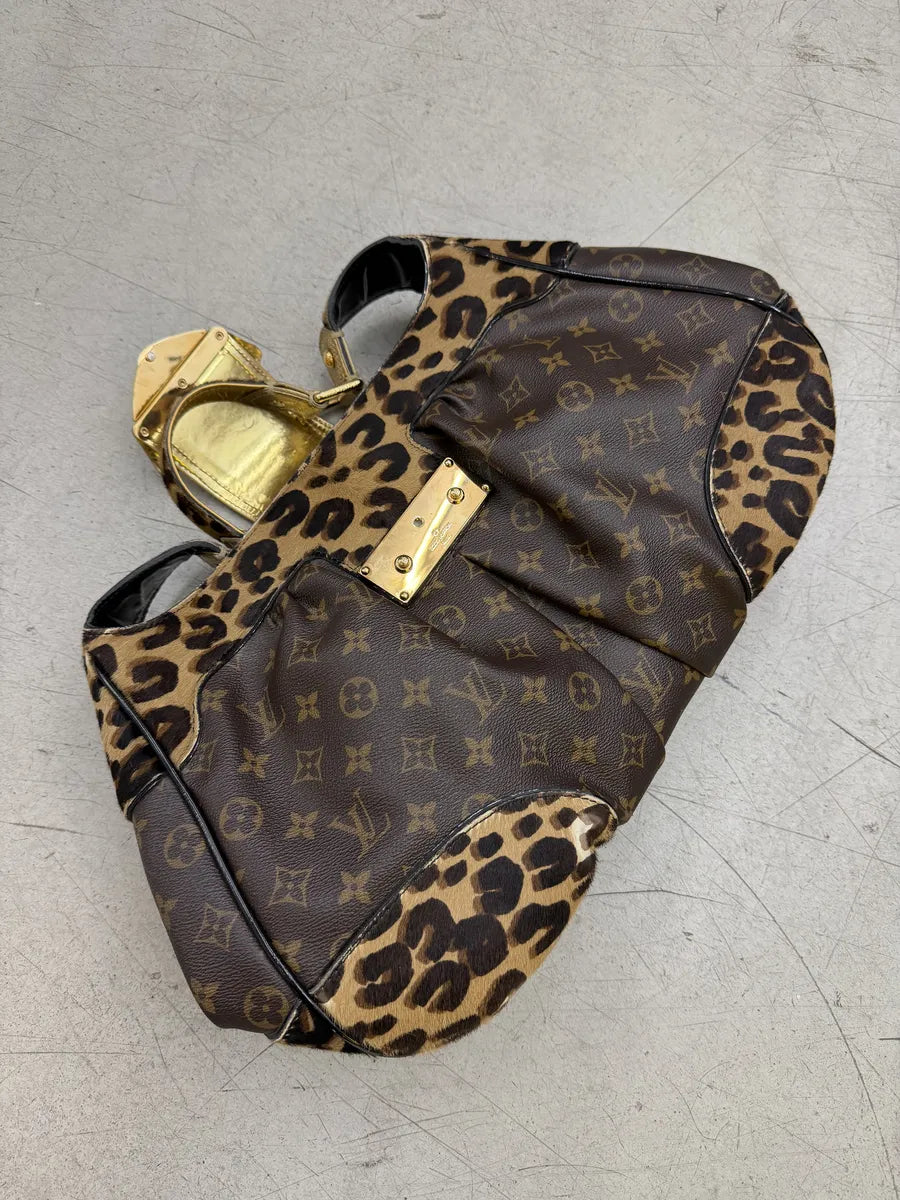 AW2006 Louis Vuitton Stephen Polly Boston Leopard Pony Hair Bag SjnZAEa 11