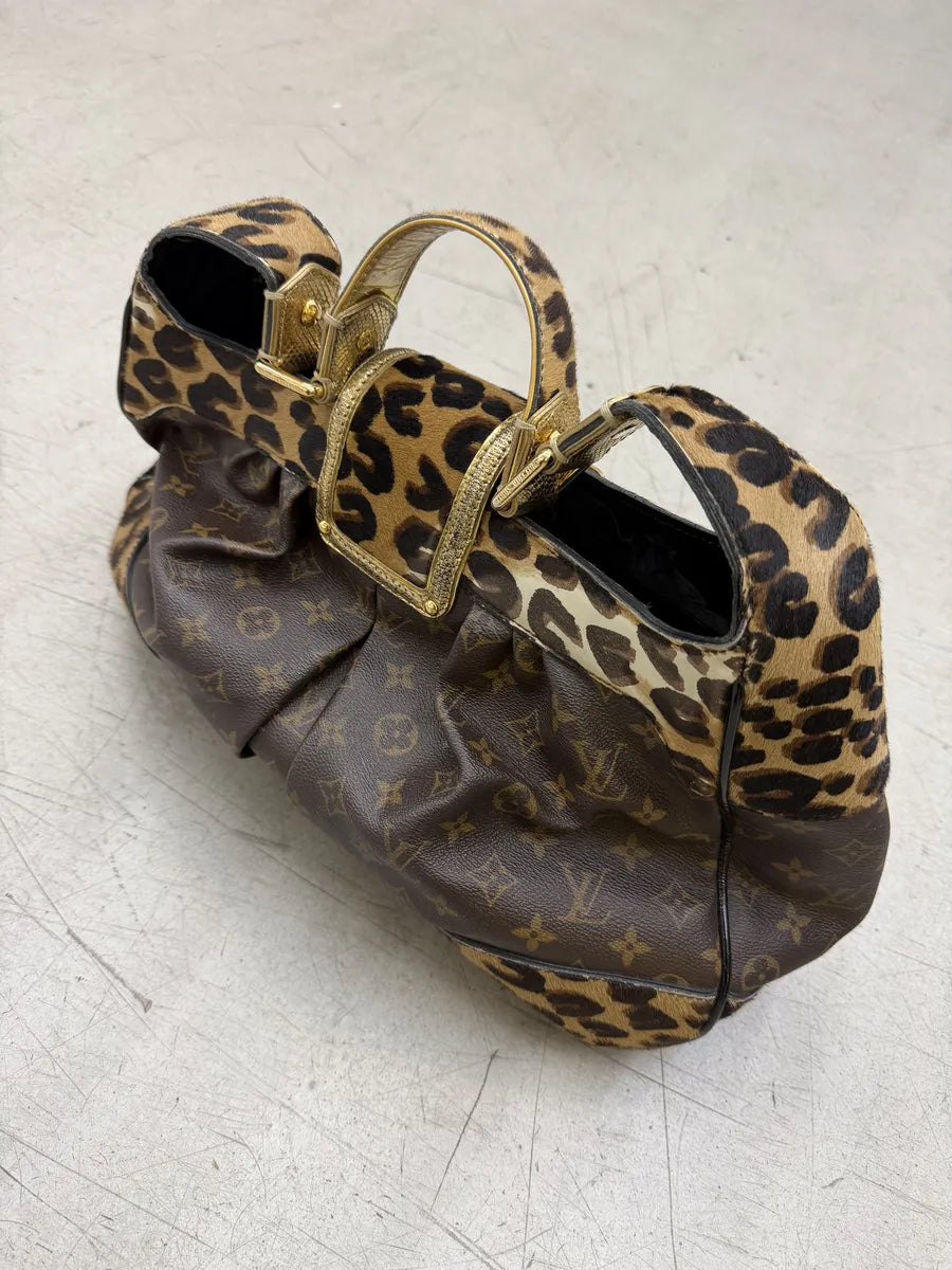 AW2006 Louis Vuitton Stephen Polly Boston Leopard Pony Hair Bag SjnZAEa 12