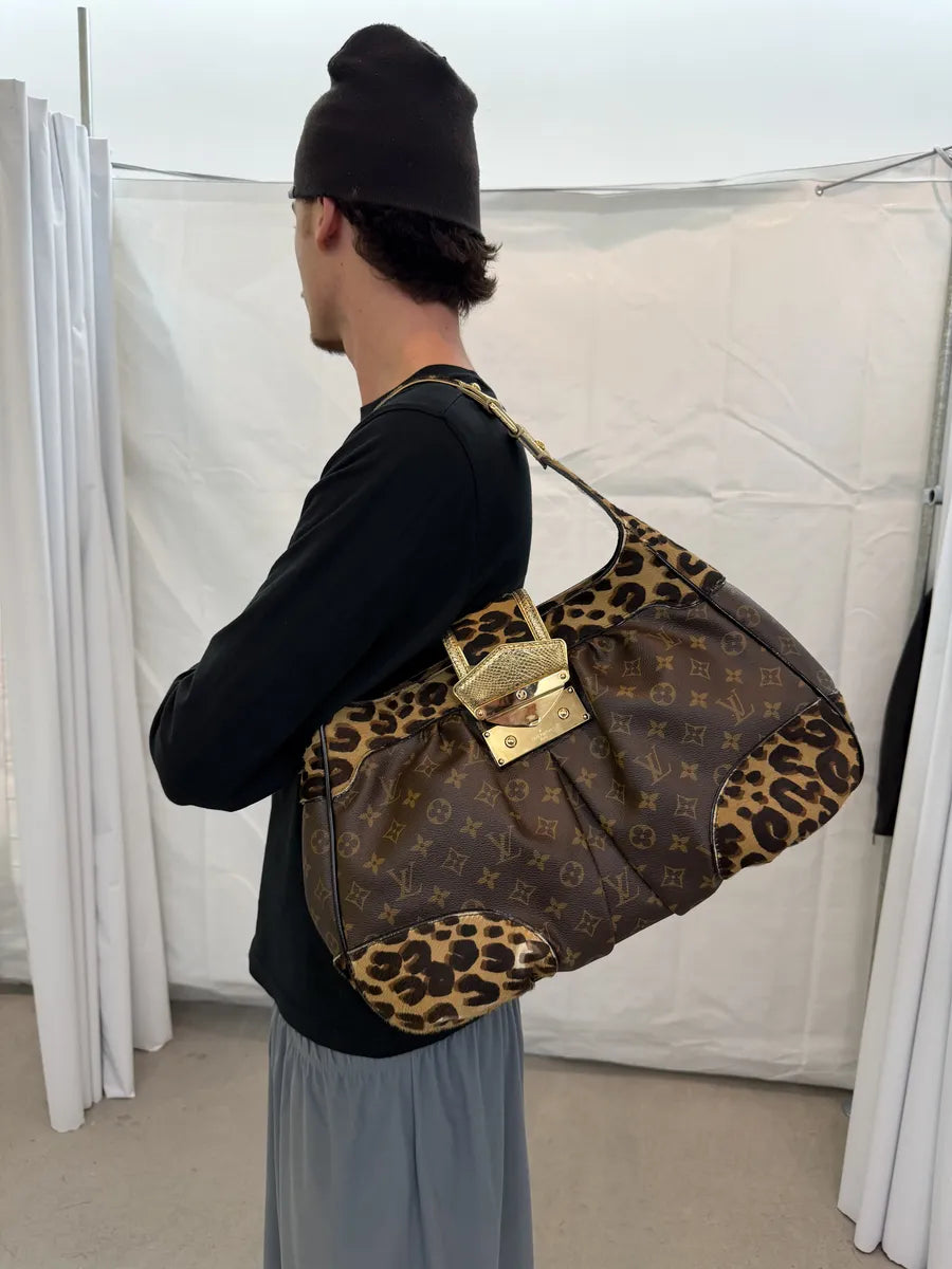 AW2006 Louis Vuitton Stephen Polly Boston Leopard Pony Hair Bag SjnZAEa 3