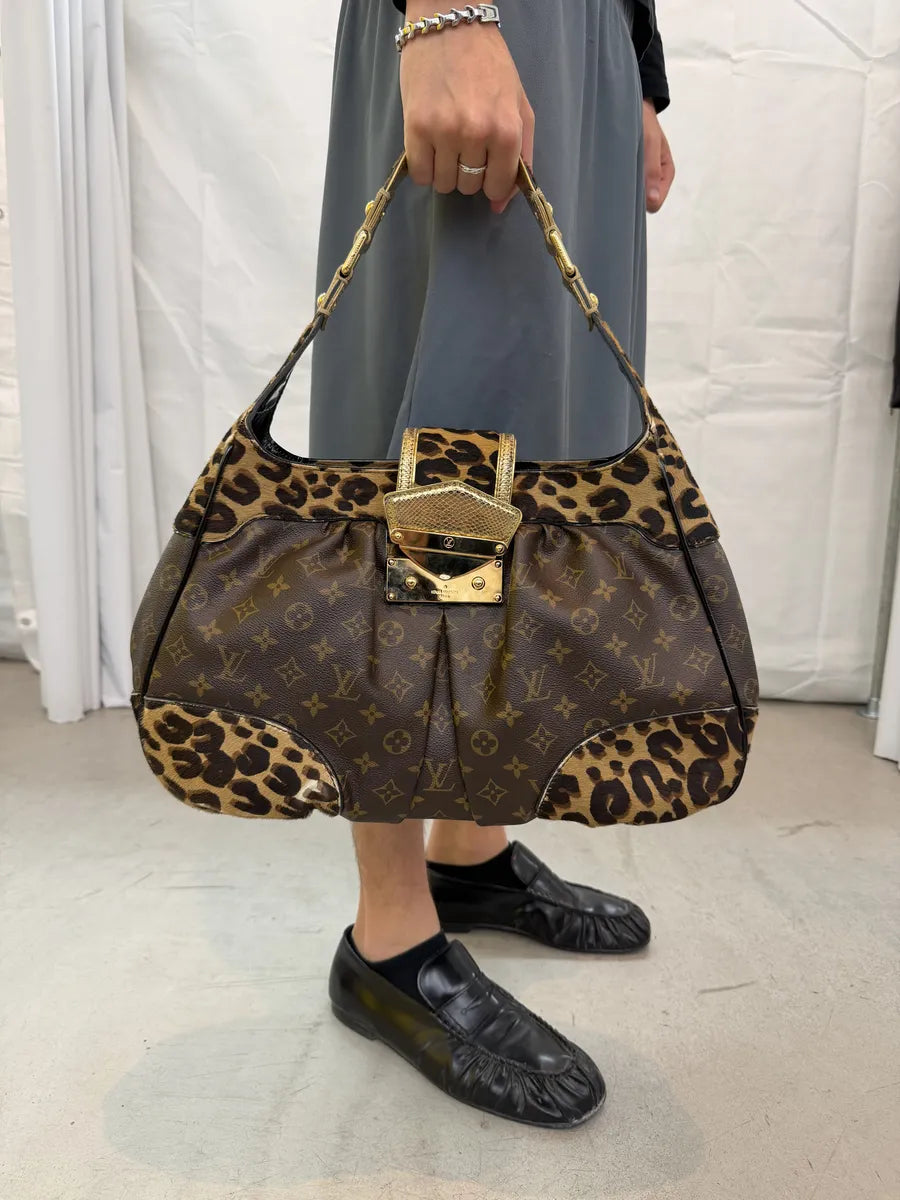 AW2006 Louis Vuitton Stephen Polly Boston Leopard Pony Hair Bag SjnZAEa 4