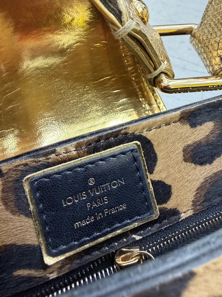 AW2006 Louis Vuitton Stephen Polly Boston Leopard Pony Hair Bag SjnZAEa 6