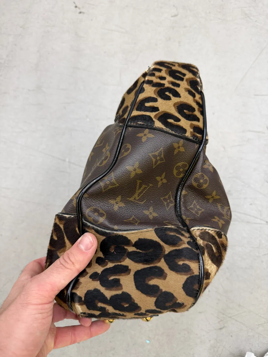 AW2006 Louis Vuitton Stephen Polly Boston Leopard Pony Hair Bag SjnZAEa 7