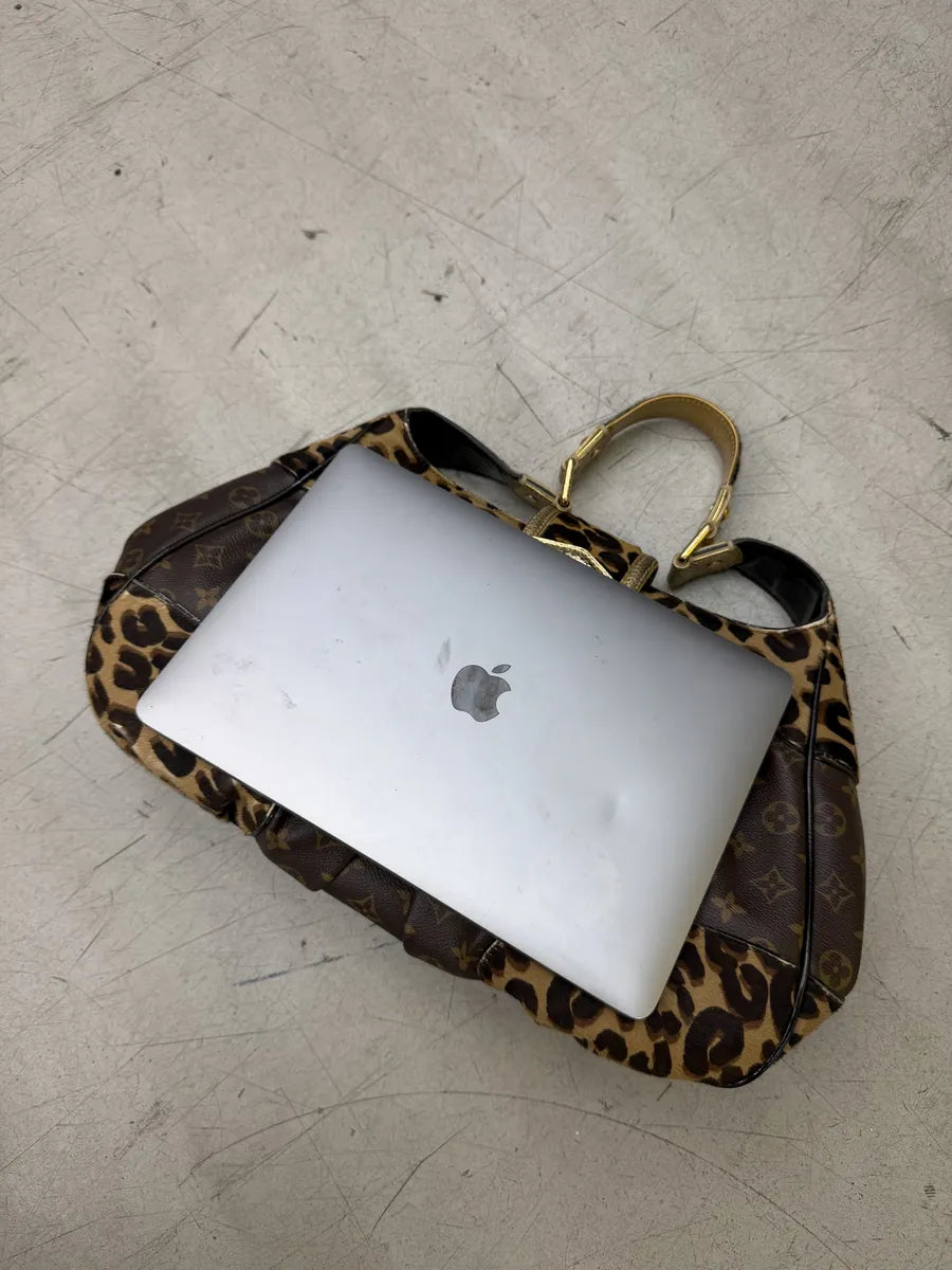 AW2006 Louis Vuitton Stephen Polly Boston Leopard Pony Hair Bag SjnZAEa 9