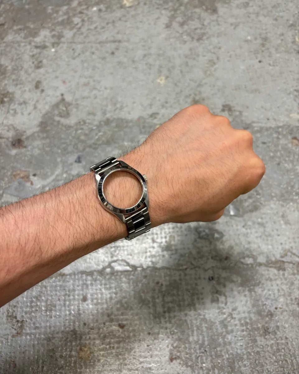 AW2006 Maison Margiela Re-Edition H&M Silver Steel No Dial Watch TZvdJrW 0