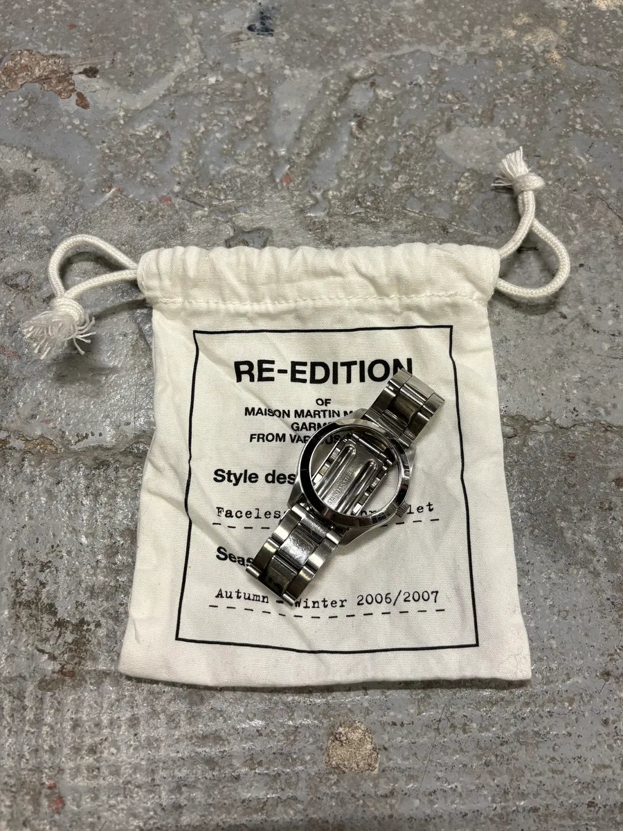 AW2006 Maison Margiela Re-Edition H&M Silver Steel No Dial Watch TZvdJrW 3