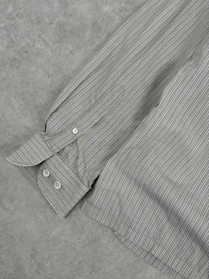 AW2008 Maison Martin Margiela Beige Striped Signature Shirt yPFFhVx 8
