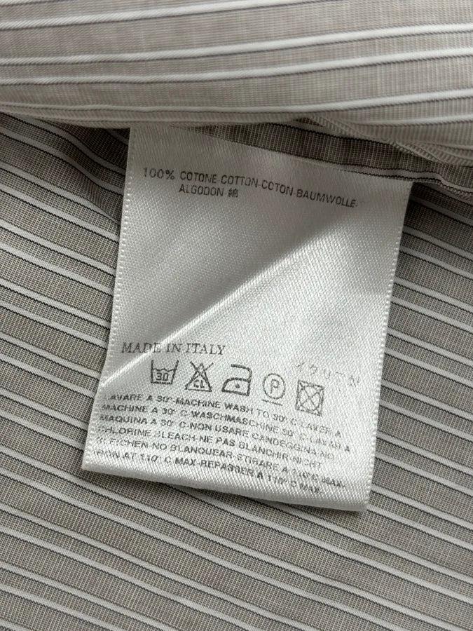 AW2008 Maison Martin Margiela Beige Striped Signature Shirt yPFFhVx 13
