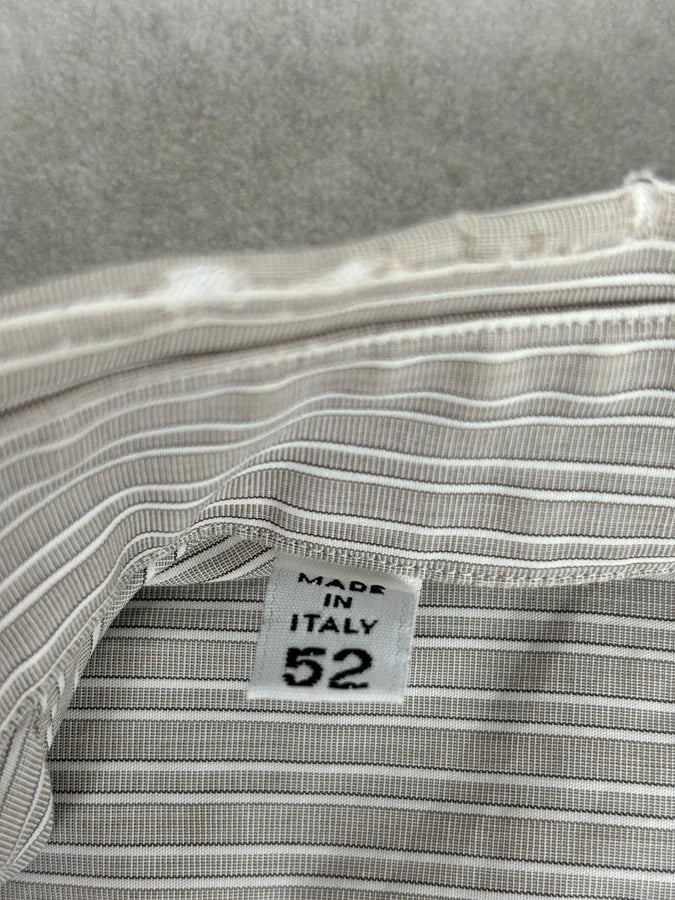 AW2008 Maison Martin Margiela Beige Striped Signature Shirt yPFFhVx 12
