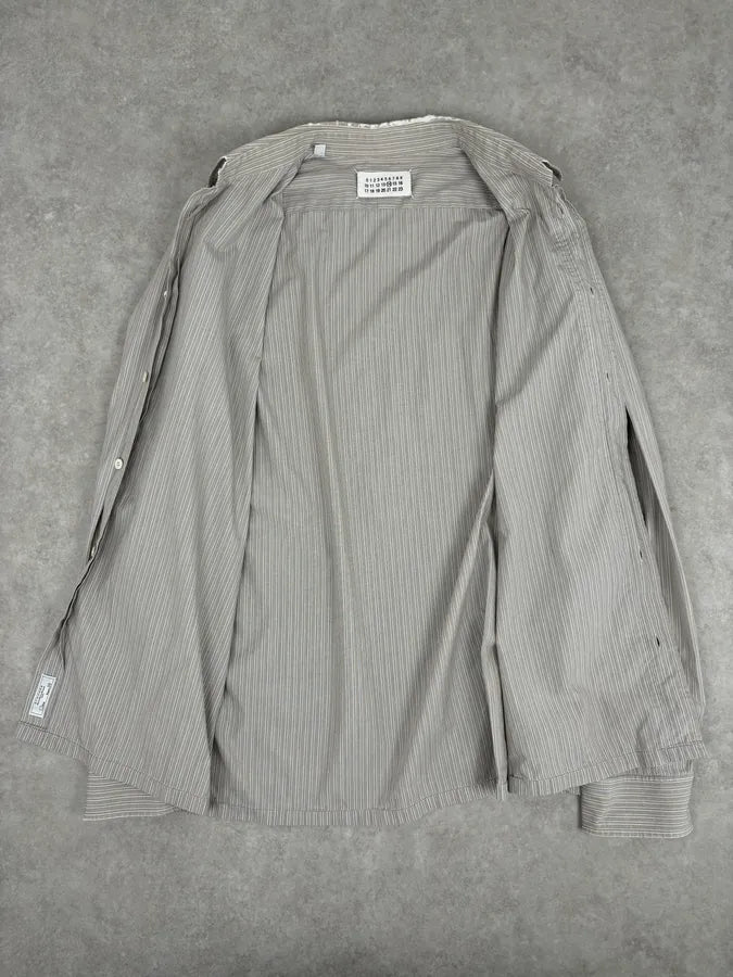 AW2008 Maison Martin Margiela Beige Striped Signature Shirt yPFFhVx 6